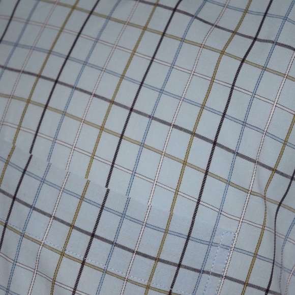 Cutter & Buck Blue Striped Cotton Shirt Sz M - Picture 2 of 8